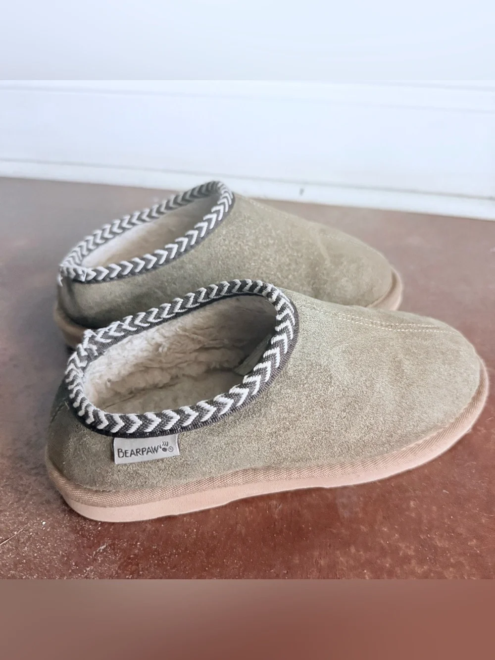BearPaw Big Kids Slip-On Suede Slippers